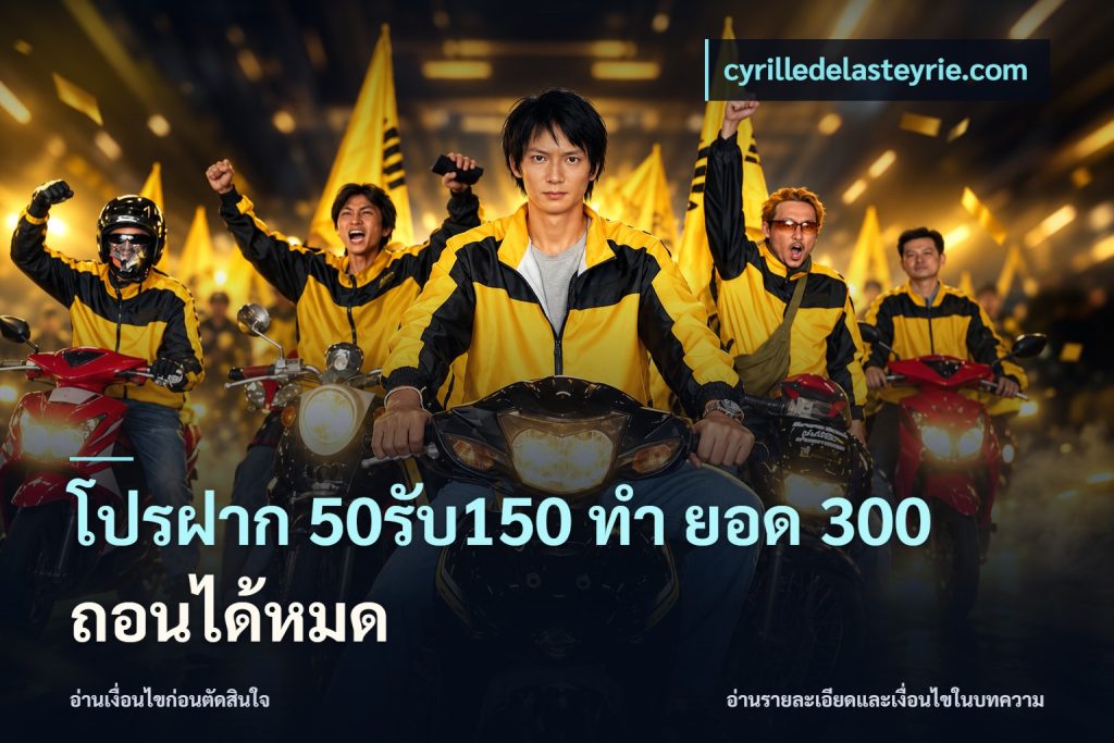 โปรฝาก 50รับ150 ทํา ยอด 300 ถอนได้หมด