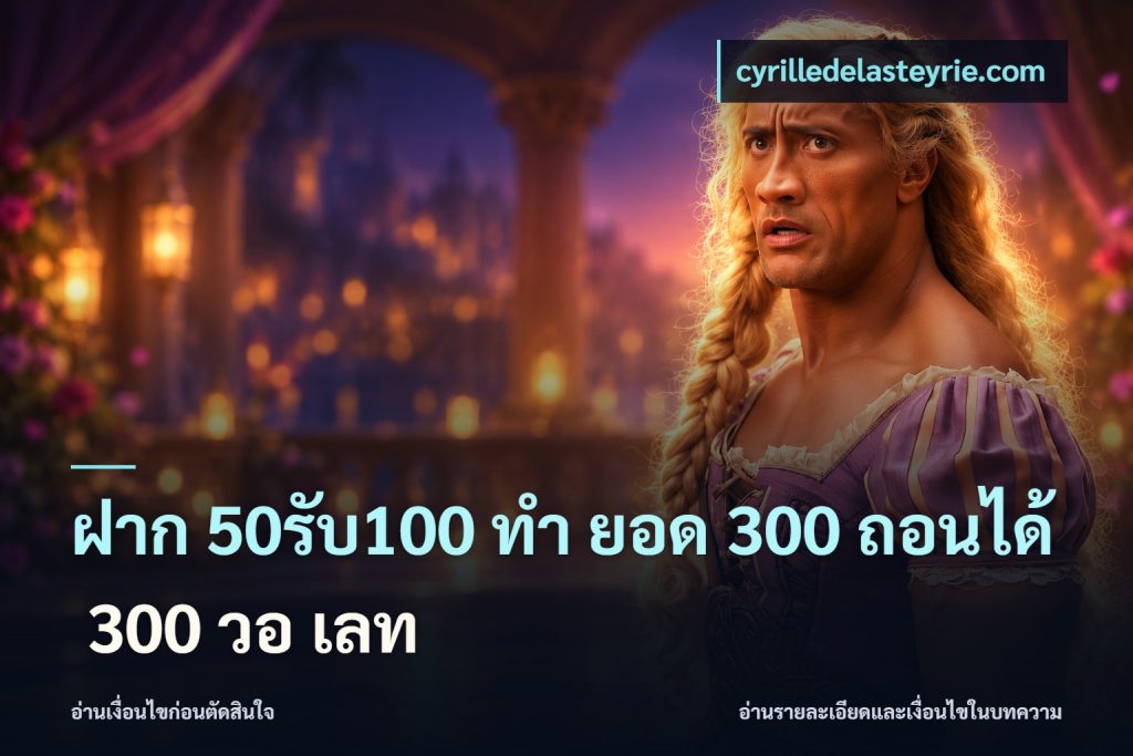 ฝาก 50รับ100 ทํา ยอด 300 ถอนได้ 300 วอ เลท