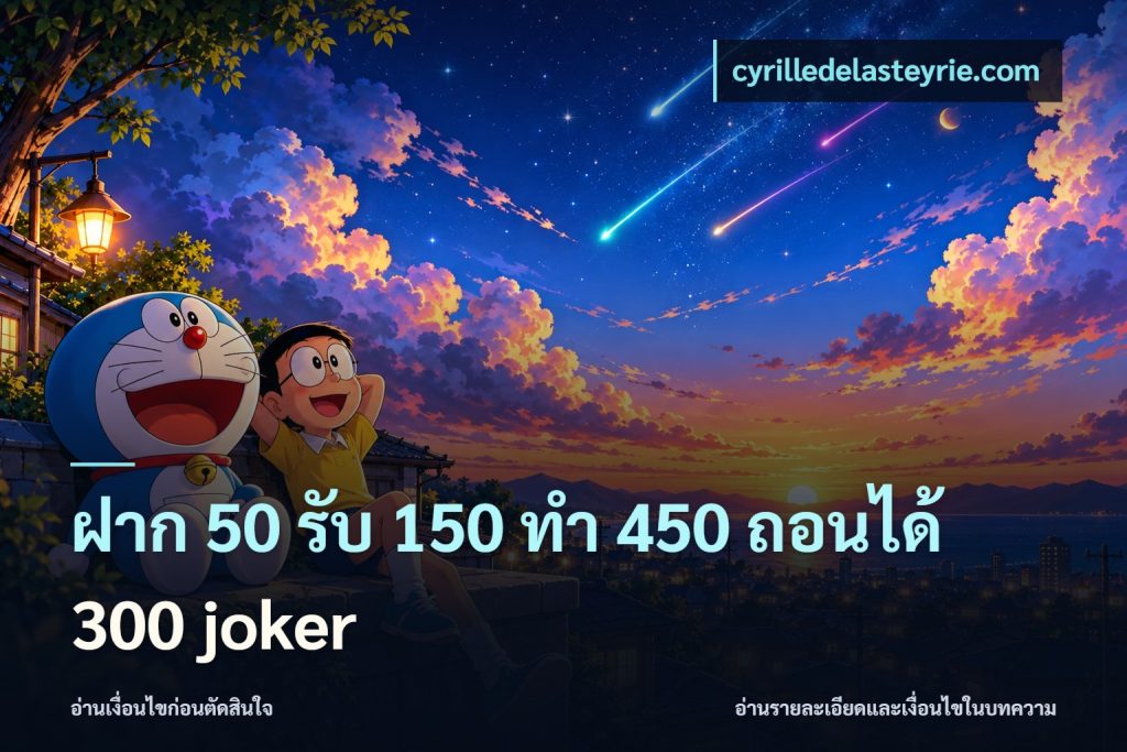 ฝาก 50 รับ 150 ทํา 450 ถอนได้ 300 joker