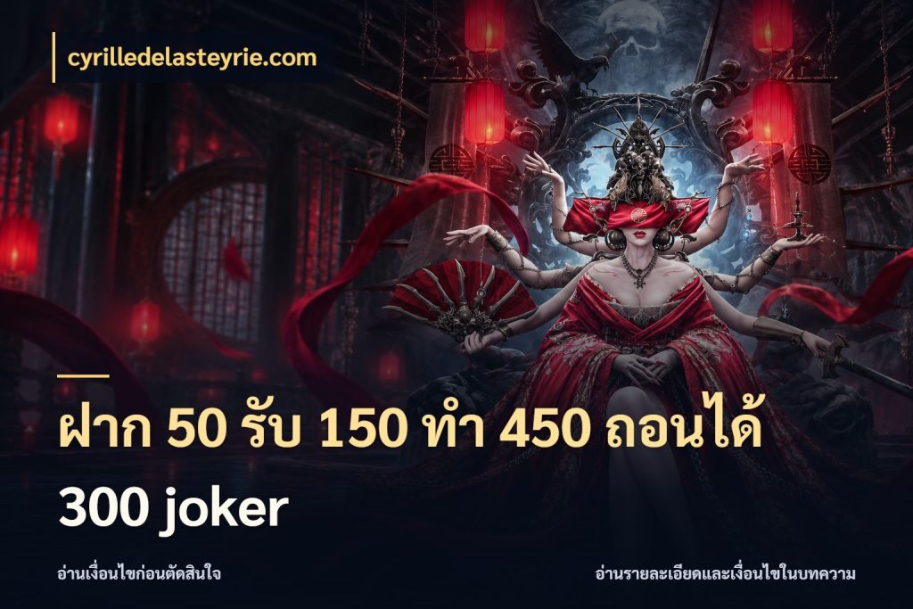 ฝาก 50 รับ 150 ทํา 450 ถอนได้ 300 joker เครดิตกับรูปแบบโปรที่ตรงใจ สไตล์ cyrilledelasteyrie.com