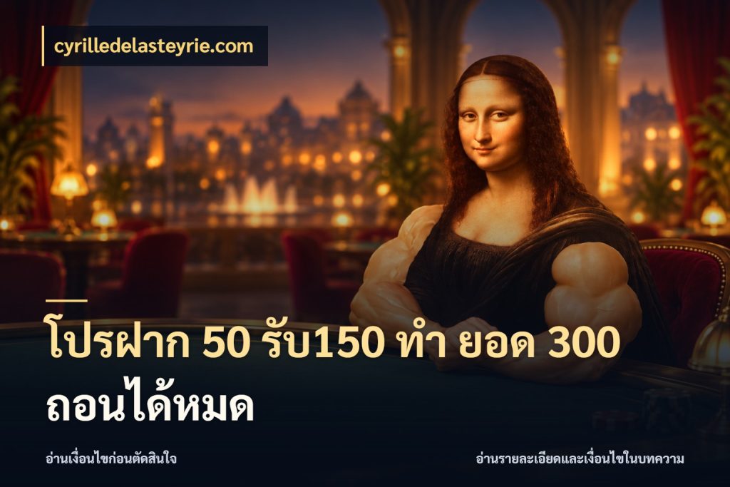 โปรฝาก 50 รับ150 ทํา ยอด 300 ถอนได้หมด เปิดมุมโปรให้เข้ากับเกมแนวโปรด กับ cyrilledelasteyrie.com