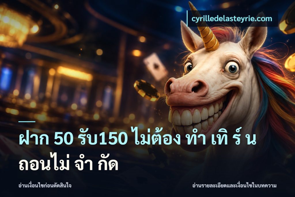 ฝาก 50 รับ150 ไม่ต้อง ทํา เทิ ร์ น ถอนไม่ จํา กัด