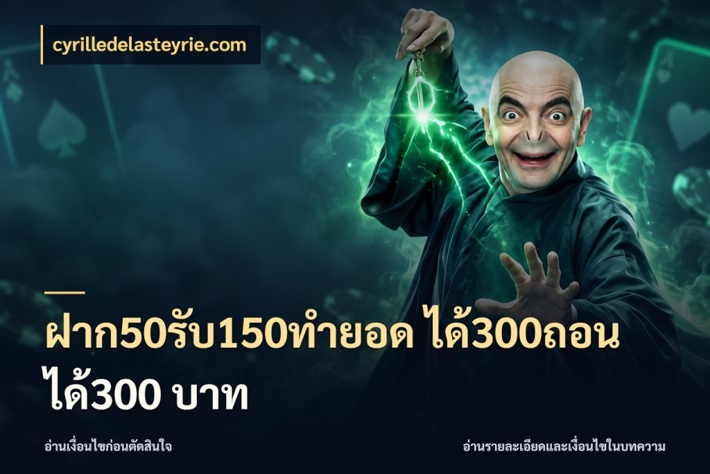 ฝาก50รับ150ทํายอด ได้300ถอนได้300 บาท โปรกับเกมที่ชอบเลือกให้ตรงสไตล์ สไตล์ cyrilledelasteyrie.com