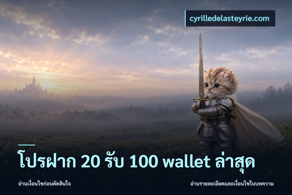โปรฝาก 20 รับ 100 wallet ล่าสุด