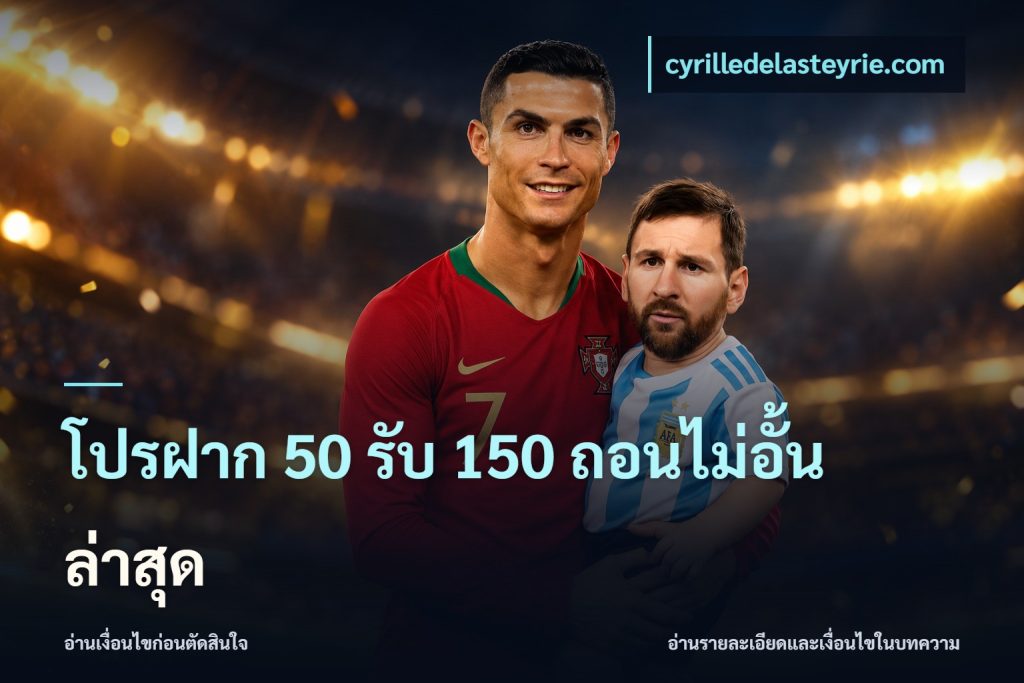 โปรฝาก 50 รับ 150 ถอนไม่อั้น ล่าสุด