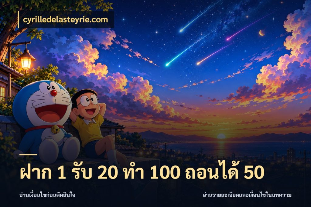 ฝาก 1 รับ 20 ทำ 100 ถอนได้ 50 รูปแบบโบนัสกับสิทธิ์ของสายเกม กับ cyrilledelasteyrie.com