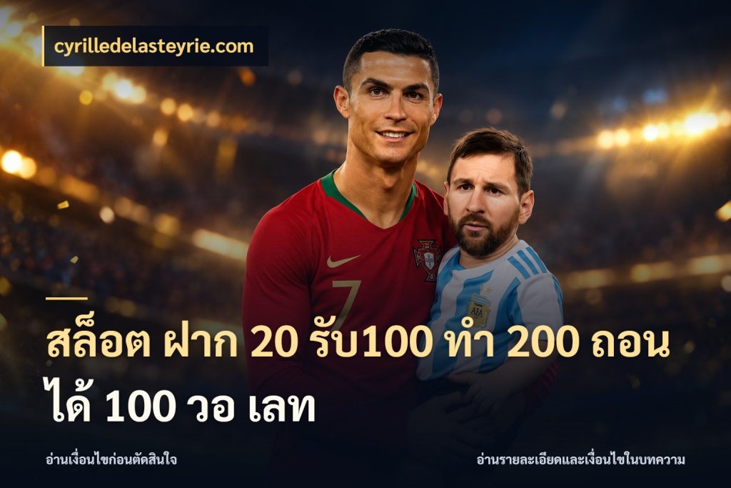 สล็อต ฝาก 20 รับ100 ทํา 200 ถอนได้ 100 วอ เลท เครดิตกับรูปแบบโปรที่ตรงใจ ในมุม cyrilledelasteyrie.com