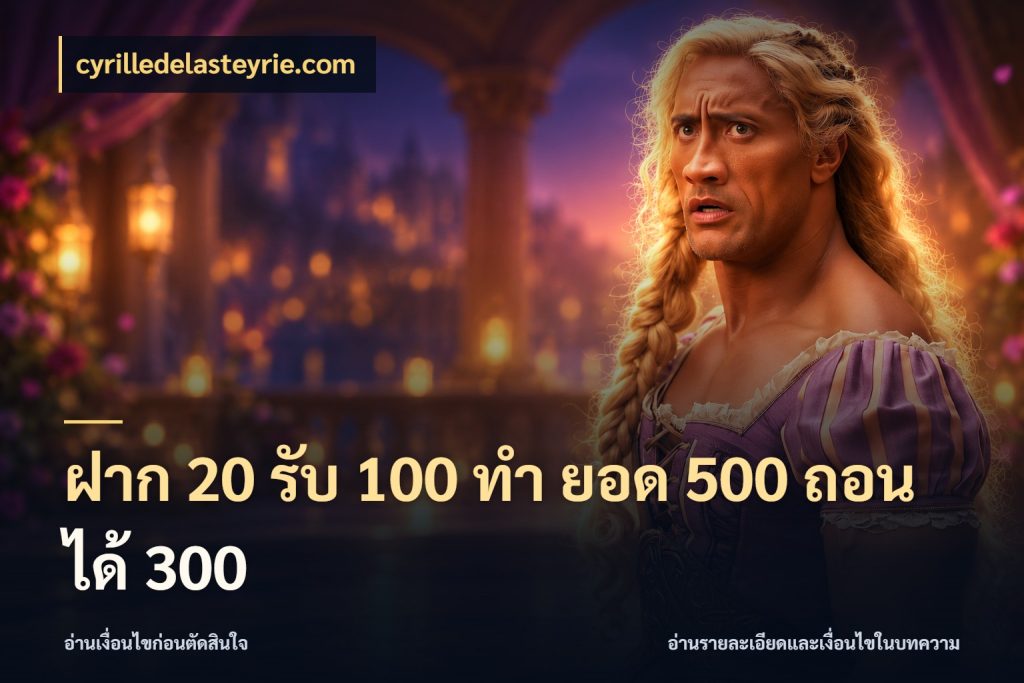 ฝาก 20 รับ 100 ทํา ยอด 500 ถอนได้ 300 cyrilledelasteyrie.com โปรกับเกมที่ชอบเลือกให้ตรงสไตล์