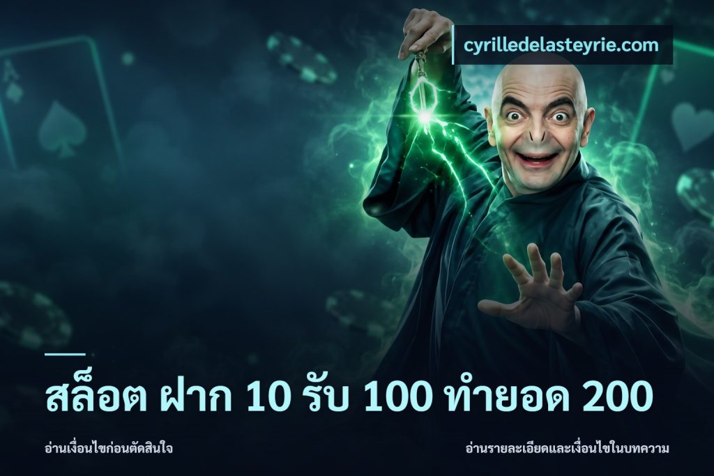 สล็อต ฝาก 10 รับ 100 ทำยอด 200