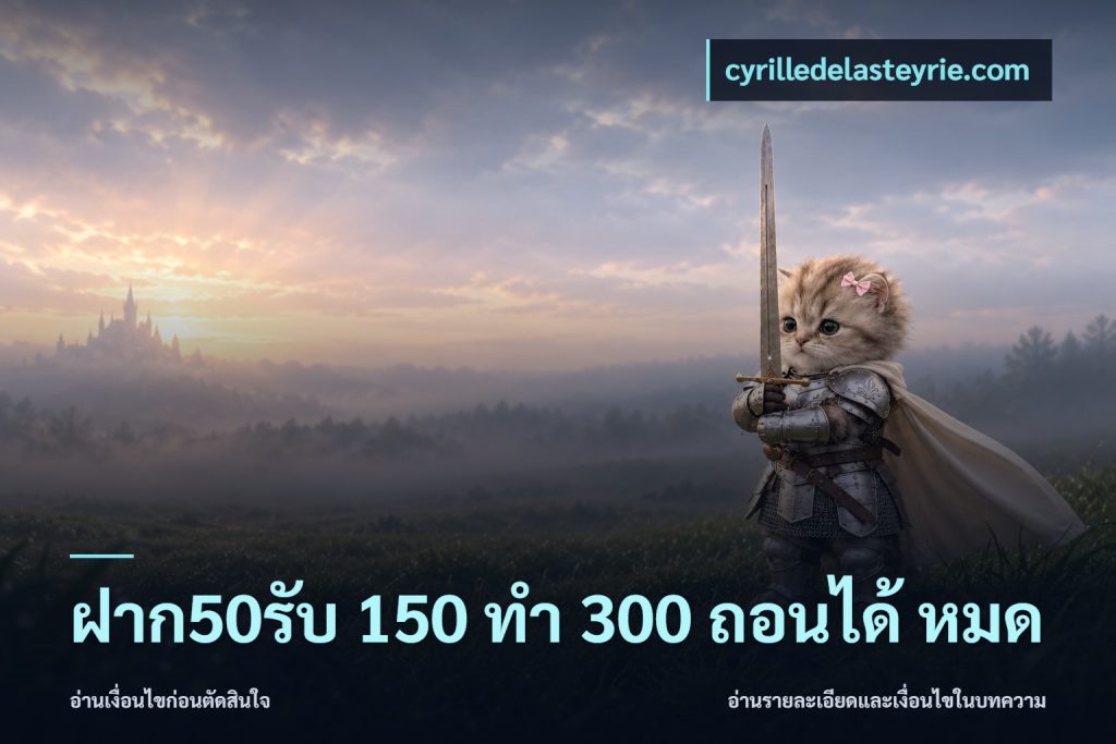 ฝาก50รับ 150 ทำ 300 ถอนได้ หมด